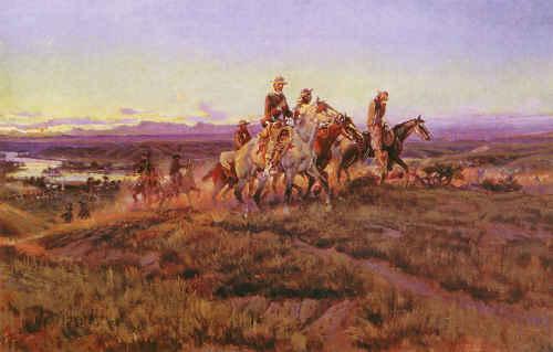 Charles M Russell Men of the Open Range Spain oil painting art